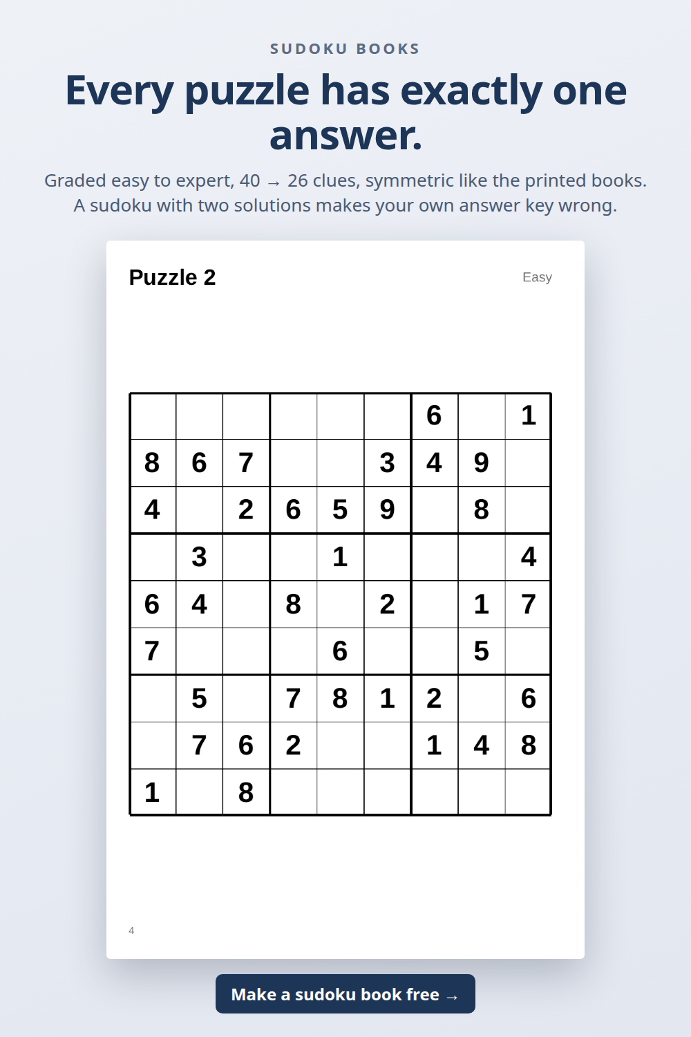 A sudoku puzzle page from a generated KDP book